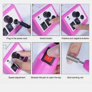 Pink electric nail drill